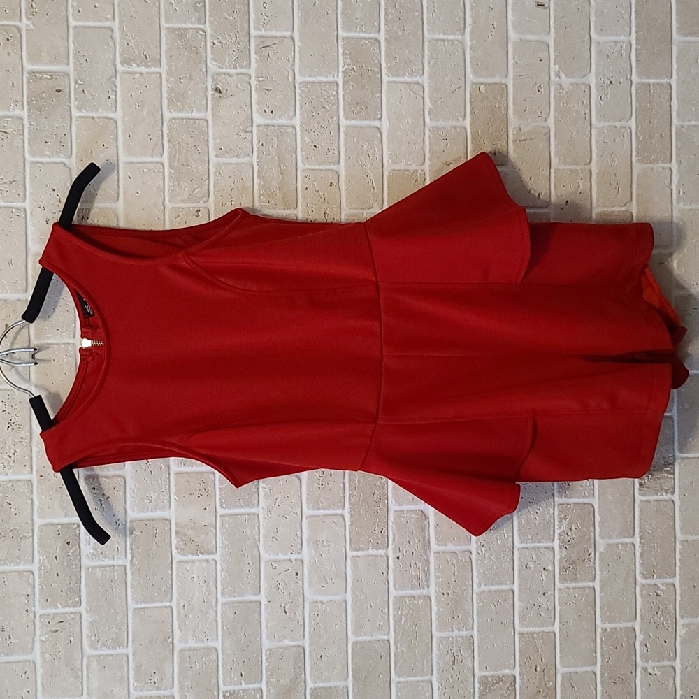 Seductions Women Slotted Back Red Shorts Jumpsuit ( Sz XS)